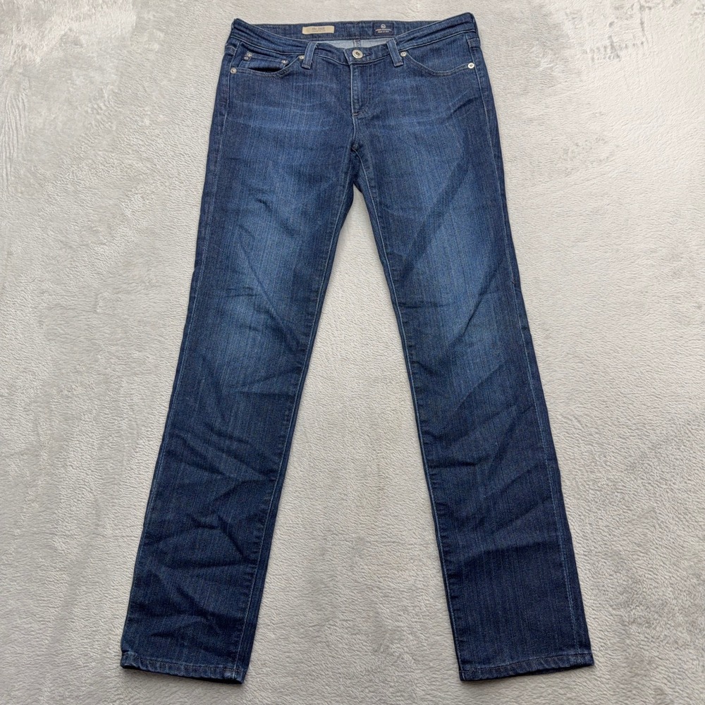 AG Adriano Goldschmied Jeans Womens 28 Blue The Stilt Cigarette Leg Dark Wash